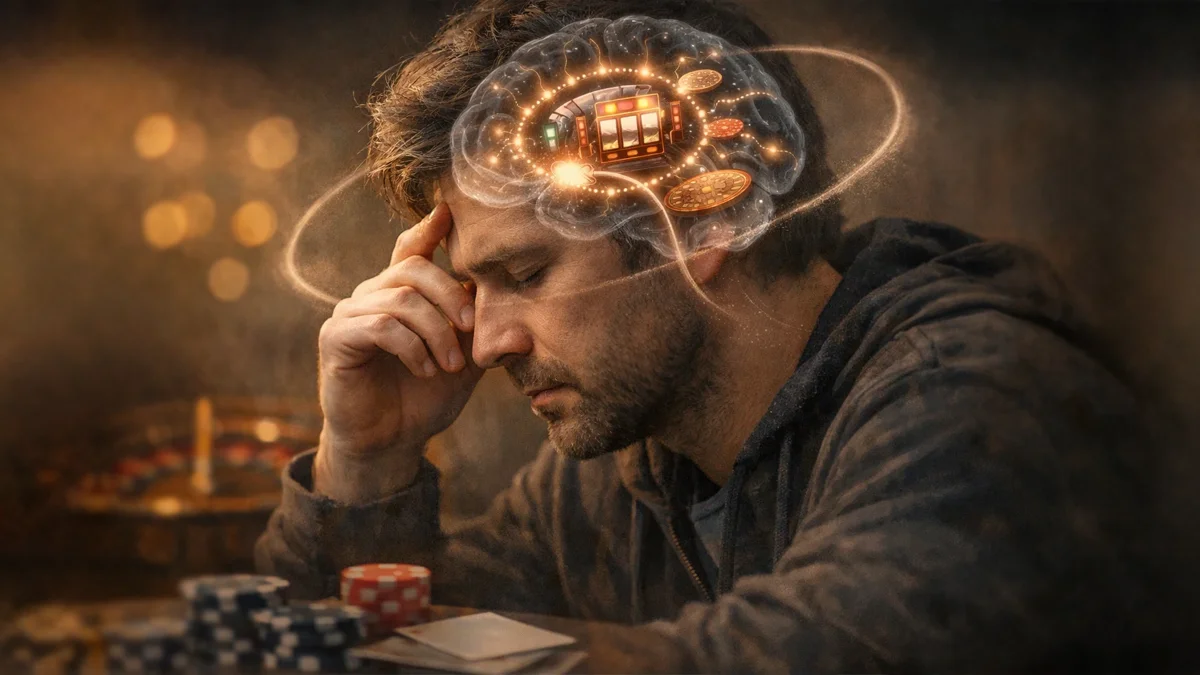 Représentation conceptuelle des mécanismes psychologiques de l'addiction au jeu