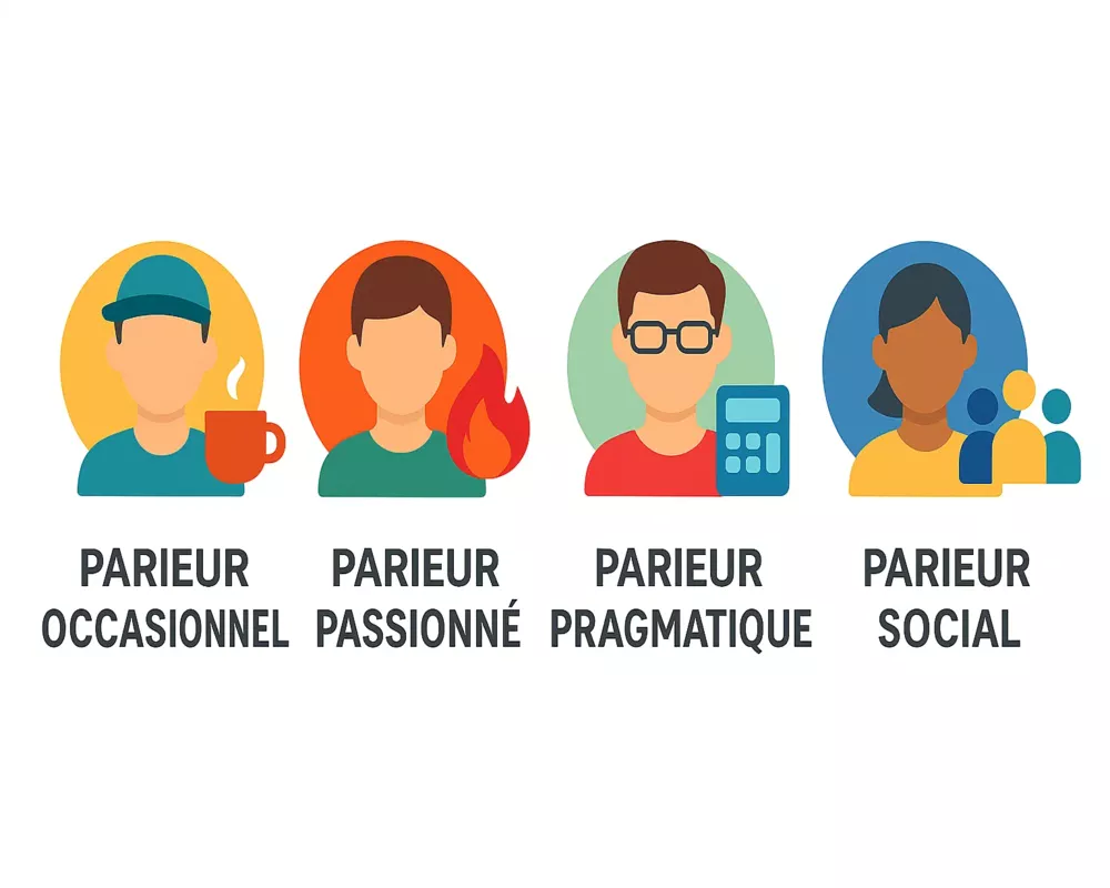 Infographie des 4 profils types de parieurs sportifs
