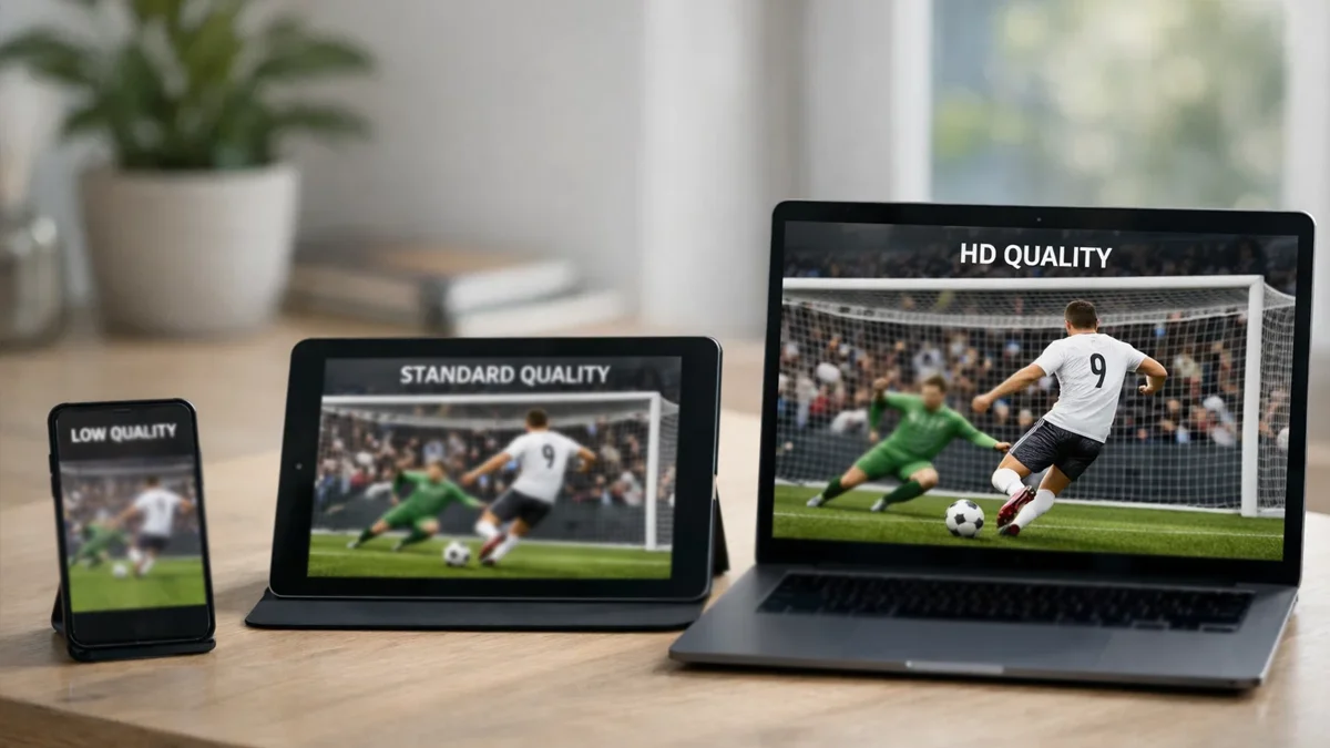 Comparaison de la qualité de streaming sur différents appareils : smartphone, tablette et ordinateur